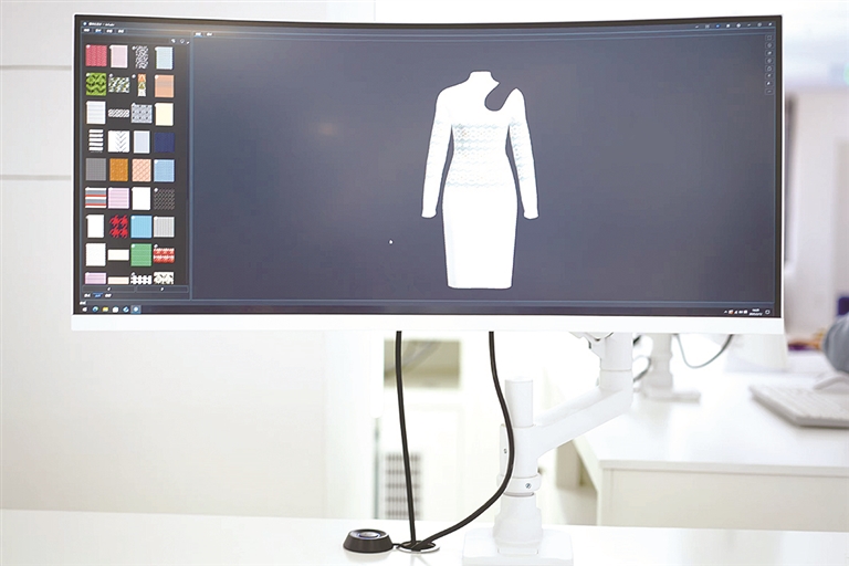 “AI+3D”制衣技术 记者 徐萌 摄