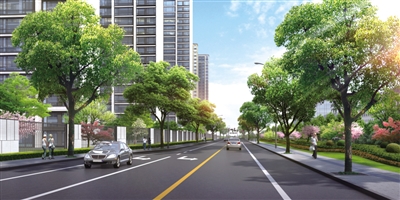 城东新城单元规划支路(环站西路—新风路)道路工程效果图